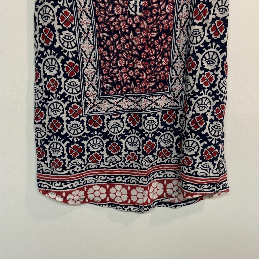 Lucky Brand Red and Blue Patterned Tank Top - Picture 2 of 5